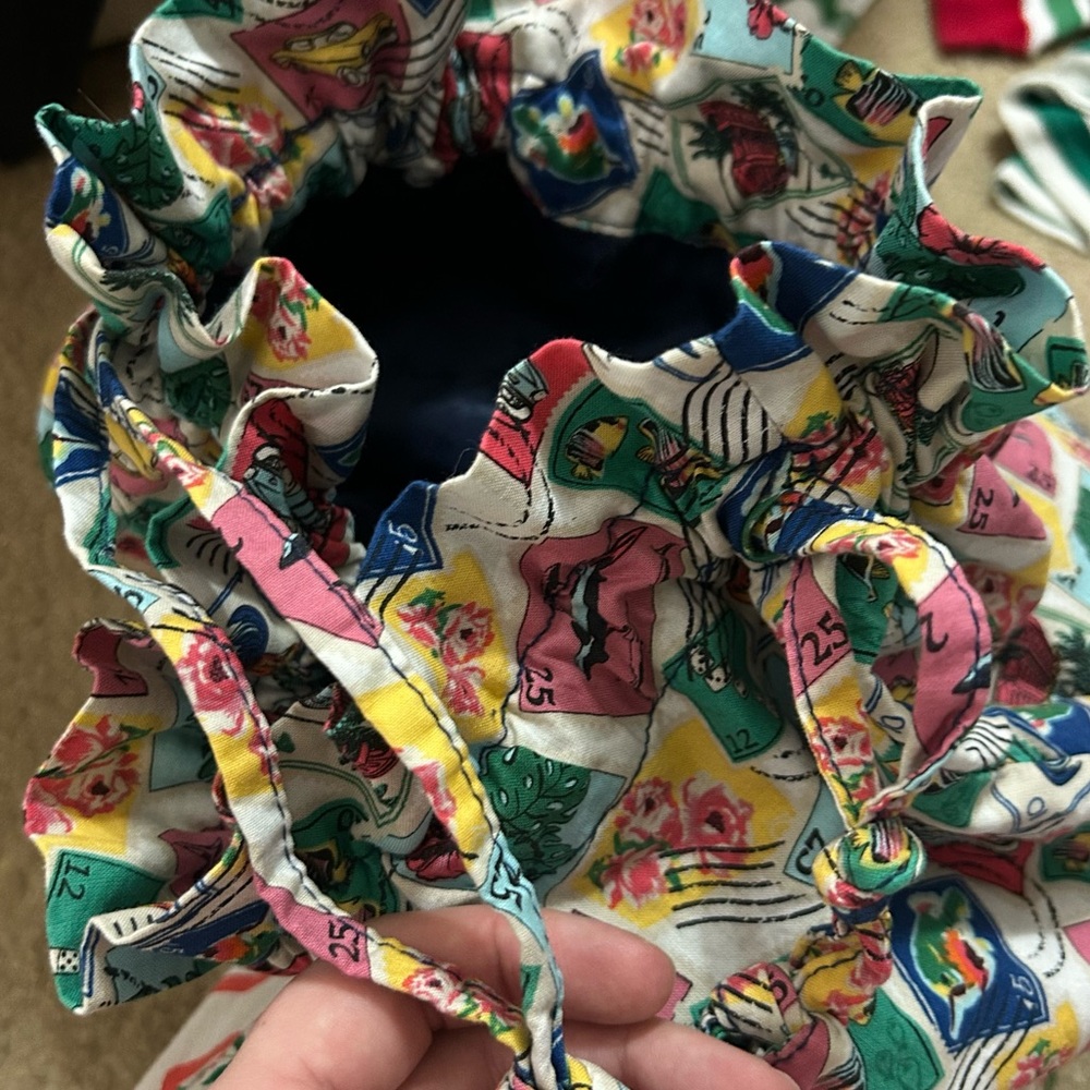 Vera Bradley Stamp Patterned Draw String Bag - image 6